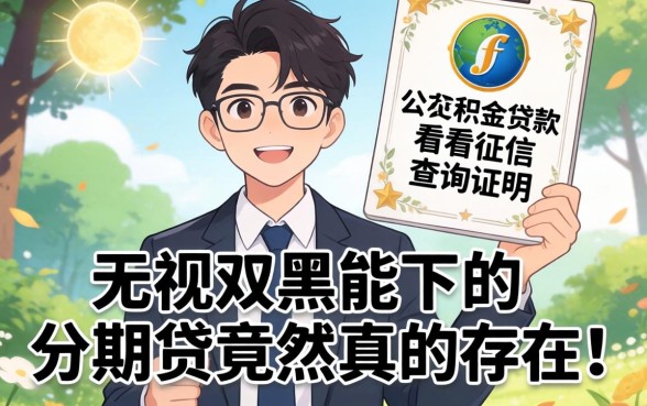 我试过纯公积金贷款看不看征信查询证明，发现无视双黑能下的分期贷竟然真的存在