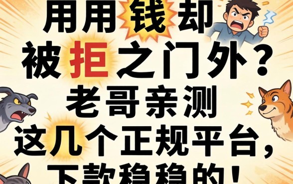 急用钱却被拒之门外？老哥亲测这几个正规平台，下款稳稳的！