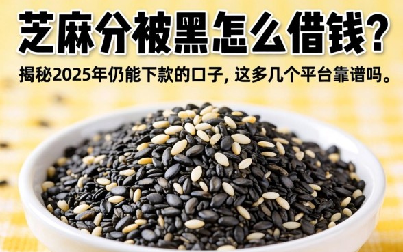 芝麻分被黑怎么借钱?揭秘2025年仍能下款的口子,这几个平台靠谱吗?