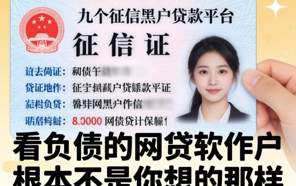 我试了几个身份证征信黑户贷款平台，发现不看负债的网贷软件根本不是你想的那样