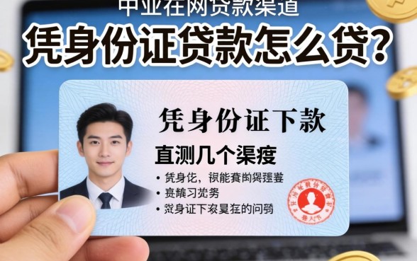 网上凭身份证贷款怎么贷?实测几个能下款的渠道