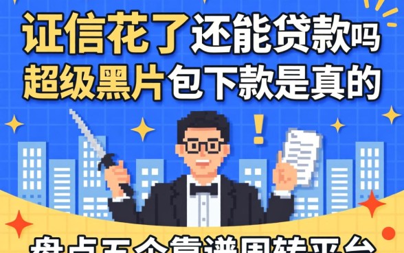 征信花了还能贷款吗？2026超级黑户包下款是真的吗？盘点五个靠谱周转平台