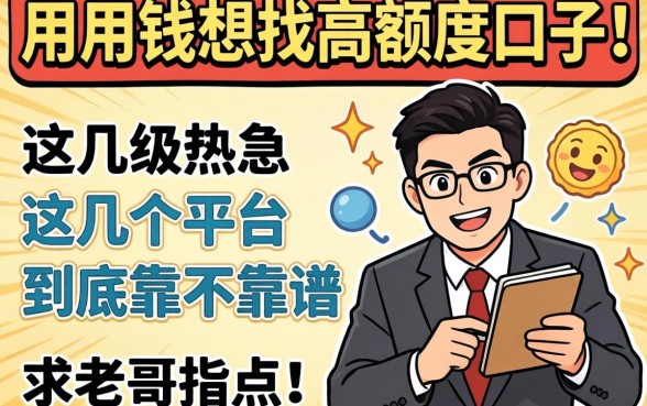 急用钱想找高额度口子,这几个平台到底靠不靠谱?求老哥指点!