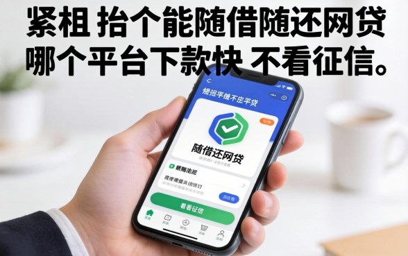 手头紧想找个能随借随还的网贷，哪个平台下款快不看征信？