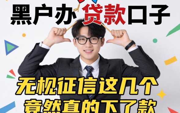 揭秘黑户办的贷款口子:无视征信这几个竟然真的下了款