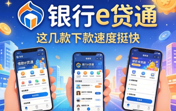 类似交行e贷通一样的借款软件：这几款下款速度挺快