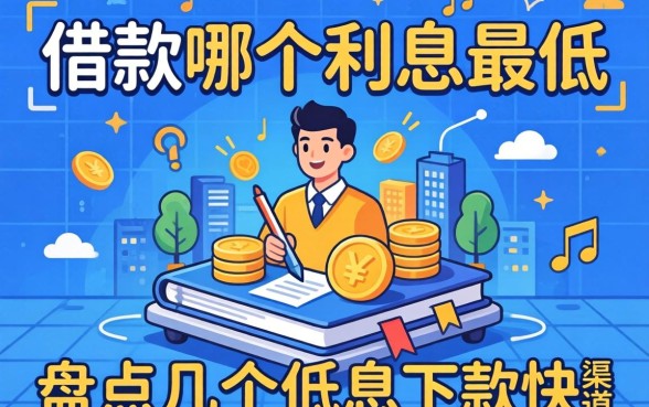 短期借款哪个利息最低呢？盘点几个低息下款快的渠道