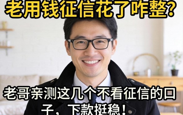 急用钱征信花了咋整?老哥亲测这几个不看征信的口子,下款挺稳!