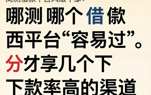 实测哪个借款平台容易过,分享几个下款率高的渠道
