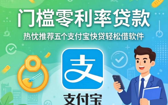 零门槛零利率贷款,热忱推荐五个支付宝快贷轻松借软件