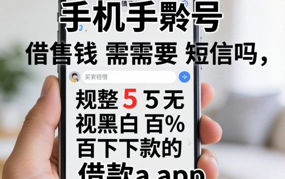 手机号借钱需要短信吗，规整5个无视黑白百分百下款的借款app