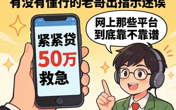 手头紧想贷50万救急,网上那些平台到底靠不靠谱?有没有懂行的老哥指点迷津!