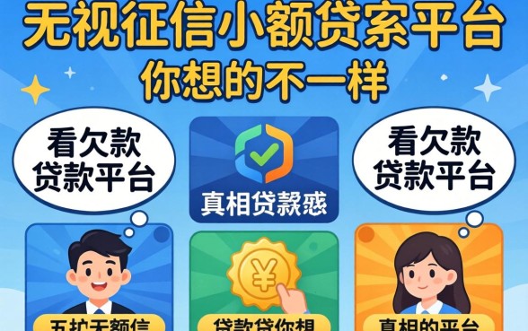 我试了五个无视征信小额贷款平台，发现不看欠款的贷款平台真相和你想的不一样