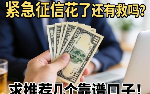 手头紧急需用钱，征信花了还有救吗？求推荐几个靠谱口子！