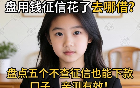 急用钱征信花了去哪借?盘点五个不查征信也能下款的口子,亲测有效!