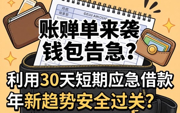 月底账单来袭钱包告急？如何利用30天短期应急借款2026 年新趋势安全过关？