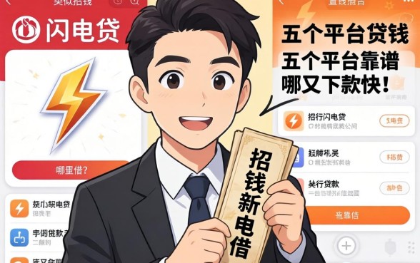 急需用钱哪里借？类似招行闪电贷app一样的贷款软件有哪些？这五个平台靠谱又下款快！