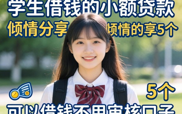 适合学生借钱的小额贷款，倾情分享5个可以借钱不用审核的口子