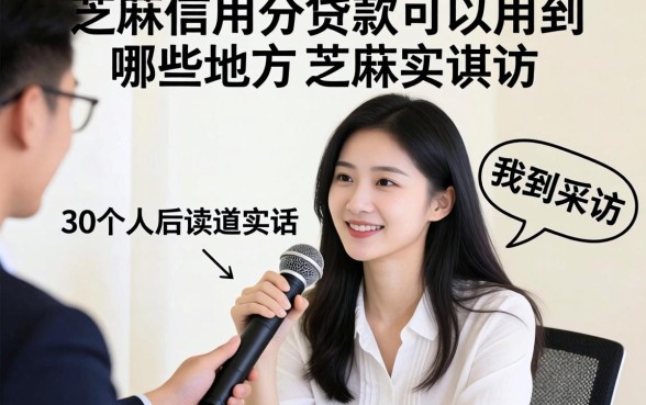 芝麻信用分贷款可以用到哪些地方?我采访了30个人后说实话