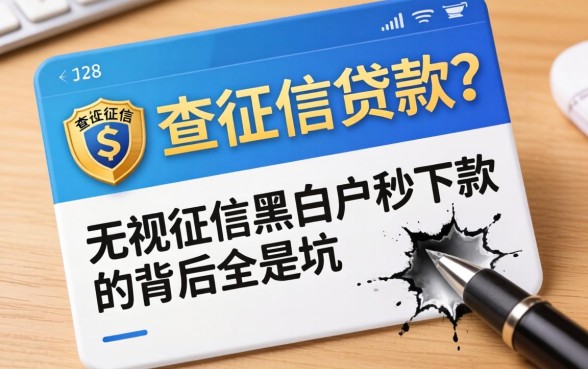 我试了那些不查征信的贷款，发现无视征信黑白户秒下款的背后全是坑