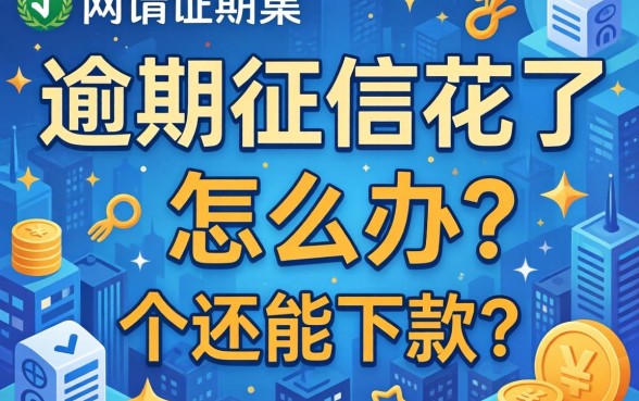 网贷逾期征信花了怎么办？分享几个还能下款的渠道