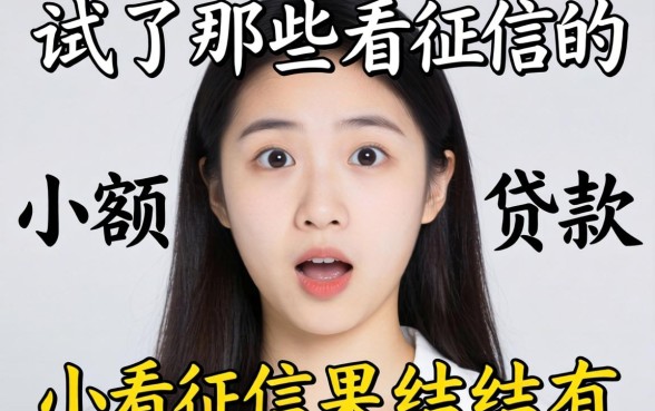 我在2026年试了那些不看征信的小额贷款，结果有点意外