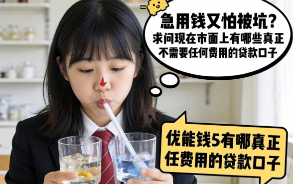 急用钱又怕被坑？求问现在市面上有哪些真正不需要任何费用的贷款口子？