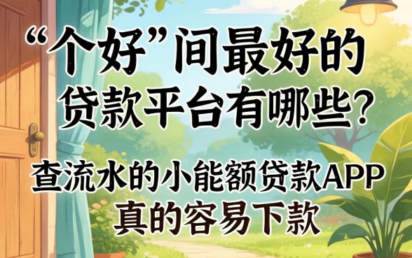 门槛底最好的贷款平台有哪些,不查流水的小额度贷款app真的容易下款吗