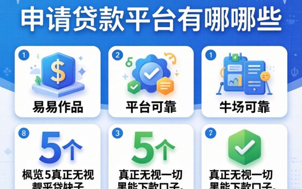 容易申请的贷款平台有哪些平台可靠，概览5个真正无视一切黑能下款口子