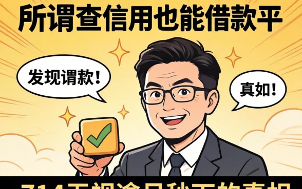 我试了那些不用查信用就能借款的平台,发现所谓714无视逾期秒下的真相并非如此