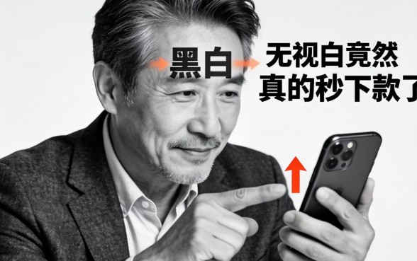 我56岁那年在手机上点了几下，无视黑白竟然真的秒下款了