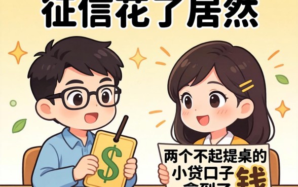 我征信花了居然在两个不起眼的小贷口子拿到了钱