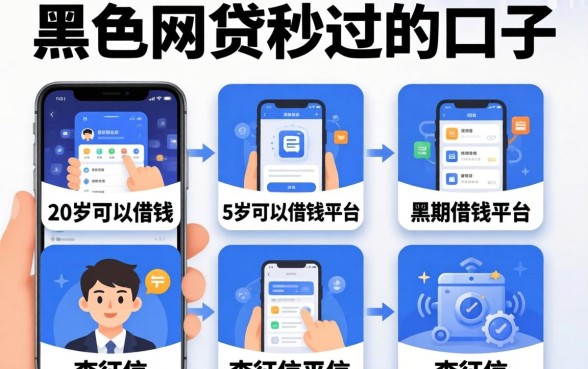 黑名单网贷秒过的口子，枚举五个20岁可以借钱平台不查征信的软件