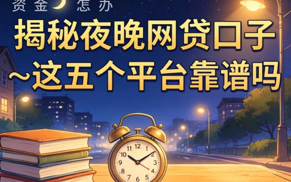 深夜急需资金周转怎么办?揭秘2026夜晚网贷口子,这五个平台靠谱吗?