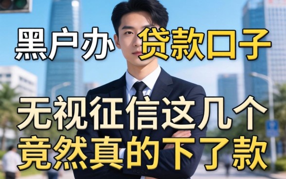 揭秘黑户办的贷款口子:无视征信这几个竟然真的下了款