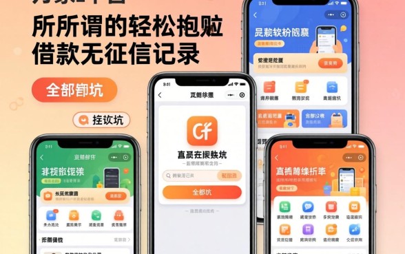 我试了五家平台，发现所谓的轻松借款无征信记录的软件全是坑