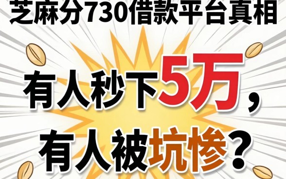 芝麻分730借款平台真相:有人秒下5万,有人被坑惨