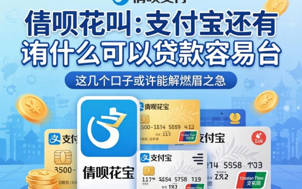 除了借呗花呗，支付宝还有什么可以贷款容易的平台？这几个口子或许能解燃眉之急