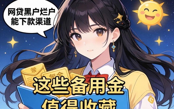 揭秘网贷黑户烂户能下款的渠道,这些备用金值得收藏