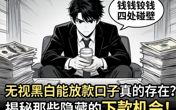 急需用钱却四处碰壁?无视黑白能放款的口子真的存在吗?揭秘那些隐藏的下款机会!