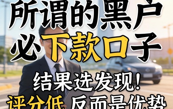 我试了那些所谓的黑户必下款口子，结果发现评分低反而是优势