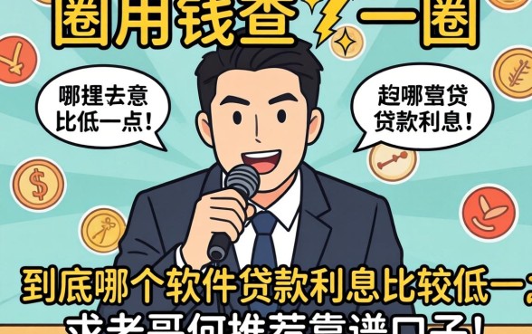 急用钱查了一圈,到底哪个软件贷款利息比较低一点?求老哥们推荐靠谱口子!