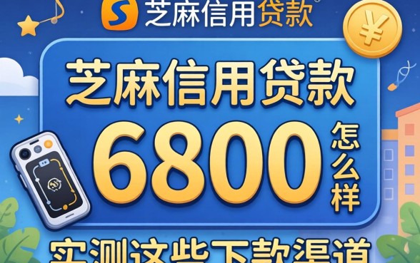 芝麻信用贷款6800怎么样？实测这些下款渠道