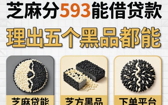 芝麻分593能借贷款，理出五个黑户都能下的平台
