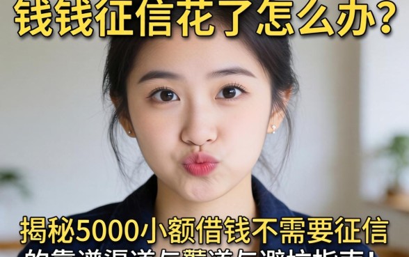急需用钱征信花了怎么办？揭秘5000小额借钱不需要征信的靠谱渠道与避坑指南