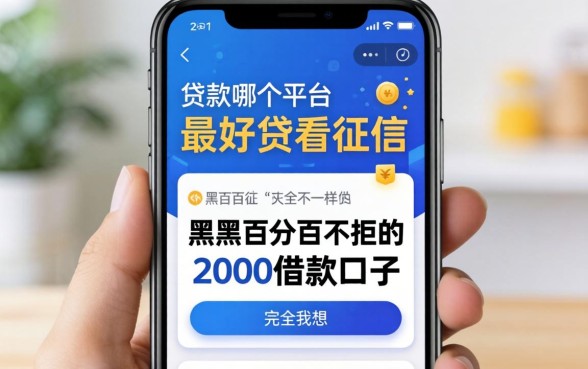 我试了手机上贷款哪个平台最好贷不看征信的黑户百分百不拒的2000借款口子，结果和我想的完全不一样