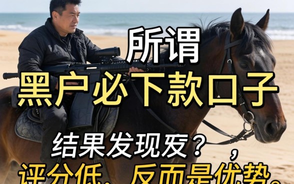 我试了那些所谓的黑户必下款口子，结果发现评分低反而是优势