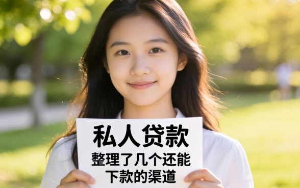 附近那里有私人贷款吗？整理了几个还能下款的渠道