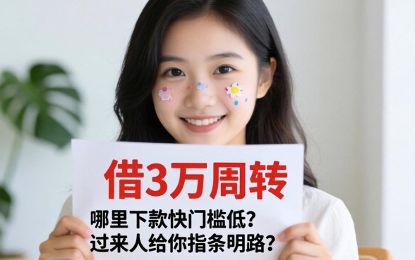 手头紧想借3万周转,哪里下款快门槛低?过来人给你指条明路!