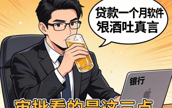 银行经理酒后吐真言：贷款一个月的软件，审批看的是这三点